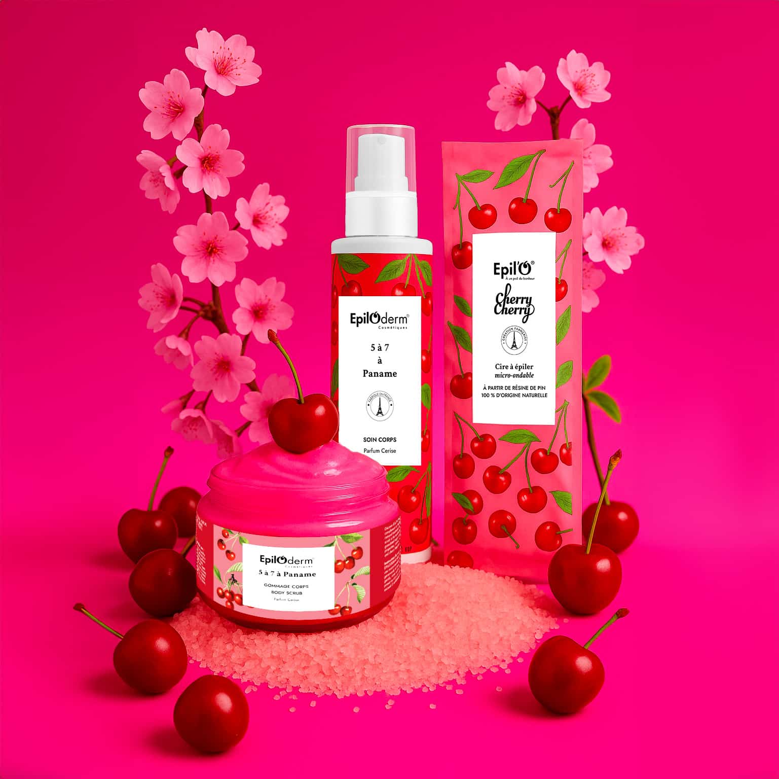 Pack soin epilation cire cerise